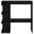 Masă bar cu raft de depozitare, negru, 100x50x101,5 cm, pal, 5 image