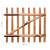 Poartă de gard simplă, din lemn de alun, 100x90 cm, 6 image