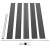 Set de panouri de gard, negru, 175x105 cm, wpc, 4 image