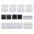 Set de panouri de gard, negru, 446x (105-186) cm, wpc, 10 image