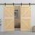 Ușă glisantă cu set feronerie, 100 x 210 cm, lemn masiv de pin, 5 image