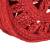 Geantă de umăr rotundă cu găuri roșu arămiu iută lucrată manual, 6 image