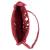 Geantă de umăr rotundă cu găuri roșu arămiu iută lucrată manual, 3 image