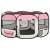 Țarc de câini pliabil cu sac de transport, roz, 145x145x61 cm, 2 image