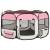 Țarc joacă pliabil câini cu sac de transport roz 125x125x61 cm, 2 image