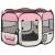 Țarc joacă pliabil câini cu sac de transport roz 90x90x58 cm, 2 image