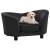 Canapea pentru câini negru 69x49x40 cm, pluș/piele ecologică