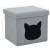 Pat de pisică pliant, gri, 37 x 33 x 33 cm, imitație in, 9 image