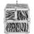 Geantă de cosmetice, dungi zebră, 22 x 30 x 21 cm, aluminiu, 5 image
