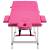 Masă de masaj pliabilă, 3 zone, roz, aluminiu, 4 image