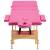 Masă de masaj pliabilă, 3 zone, roz, lemn, 4 image