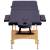 Masă de masaj pliabilă, 3 zone, violet, lemn, 4 image