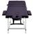Masă de masaj pliabilă cu 3 zone, violet, aluminiu, 4 image