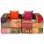 Canapea puf modulară cu 2 locuri, petice, material textil, 6 image