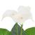 Floare de cală crin artificială cu ghiveci, 45 cm, alb, 2 image