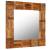 Oglindă de perete, 60 x 60 cm, lemn masiv reciclat, 2 image