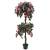 Plantă artificială rododendron cu ghiveci, 155 cm, verde și roz