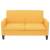 Canapea cu 2 locuri, 135 x 65 x 76 cm, galben, 2 image