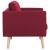 Canapea cu 2 locuri, roșu, material textil, 6 image