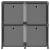 Raft 4 cuburi cu cutii, gri, 69x30x72,5 cm, material textil, 3 image