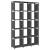 Raft expunere, 15 cuburi, gri, 103x30x175,5 cm, material textil