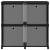 Raft expunere cu 4 cutii, negru, 69 x 30 x 72,5 cm, textil, 3 image
