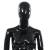 Corp manechin feminin, suport din sticlă, negru lucios, 175 cm, 8 image