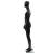 Corp manechin masculin, suport din sticlă, negru lucios, 185 cm, 4 image