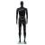 Corp manechin masculin, suport din sticlă, negru lucios, 185 cm, 5 image