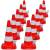 Set 10 conuri reflectorizante semnalizare rutieră, 50 cm, roșu și alb