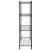 Raft de depozitare, 4 niveluri, negru, 90 x 35 x 137 cm, 200 kg, 4 image