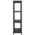 Raft de depozitare, negru, 60 x 30 x 138 cm, plastic, 100 kg, 3 image