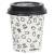 Pahare de cafea de hârtie cu capace, 100 buc., alb/negru 200 ml, 3 image