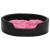 Pat pentru câini, negru/roz, 99x89x21 cm, pluș/piele ecologică, 3 image