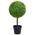 Plantă artificială cimișir cu ghiveci, verde, 71cm, formă minge