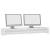 Suport monitor, alb foarte lucios, 100 x 24 x 13 cm, pal, 3 image