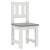 Set masă&scaun pentru copii, 3 piese, alb și gri, mdf, 4 image