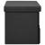 Bancă depozitare pliabilă, negru, 76x38x38 cm, imitație pânză, 4 image