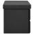 Bancă depozitare pliabilă, negru, 76x38x38 cm, imitație pânză, 5 image