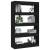 Bibliotecă/separator cameră, negru, 80x30x135 cm, pal, 4 image