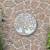 Oglindă de grădină rotundă nisipiu 60x2,5 cm, fier, uz exterior
