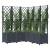 Jardinieră de grădină cu spalier,gri închis, 120x120x136 cm, pp, 3 image