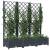 Jardinieră de grădină cu spalier,gri închis,120x40x121,5 cm, pp, 3 image