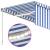 Copertină automată cu stor&senzor vânt&led, albastru&alb, 4x3 m, 5 image