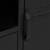 Comodă tv, negru, 110x30x43 cm, fier și lemn masiv de brad, 6 image
