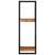 Rafturi de perete 2 buc. 25x25x75 cm lemn masiv acacia/oțel, 3 image