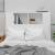 Tăblie de pat cu dulap, alb, 100x18,5x104,5 cm, 3 image