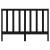 Tăblie de pat, negru, 156x4x100 cm, lemn masiv de pin, 4 image