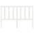 Tăblie de pat, alb, 126x4x100 cm, lemn masiv de pin, 4 image