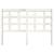 Tăblie de pat, alb, 140,5x4x100 cm, lemn masiv de pin, 3 image